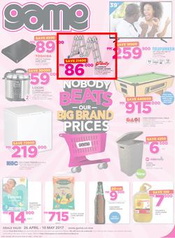 Game Malawi : Nobody Beats Our Big Brand Prices (26 Apr - 10 May 2017), page 1