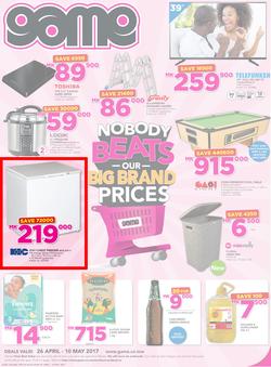 Game Malawi : Nobody Beats Our Big Brand Prices (26 Apr - 10 May 2017), page 1