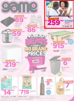 Game Malawi : Nobody Beats Our Big Brand Prices (26 Apr - 10 May 2017), page 1