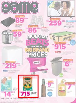 Game Malawi : Nobody Beats Our Big Brand Prices (26 Apr - 10 May 2017), page 1