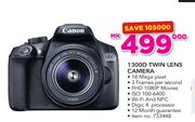 Canon 1300D Twin Lens Camera