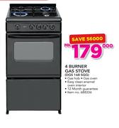 Defy 4 Burner Gas Stove DGS 168 SGG