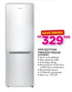 Hisense 299Ltr Bottom Freezer Fridge  H299BME