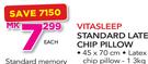 vitasleep Standard Latex Chip Pillow 45x70cm