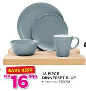 16 Piece Dinner Set Blue