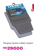 Stingray 4 Piece Rubber Carpet