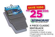 Stingray 4 Piece Classic Mat-Black