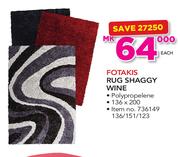 Fotakis Rug Shaggy Wine-Each