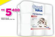 Great Value Toilet Paper 2 Ply 18's 