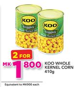 Koo Whole Kernel Corn-2 x 410g