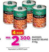 Rhodes Bakes Beans-4 x 410g