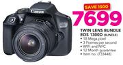 Canon Twin Lens Bundle EOS 1300D 
