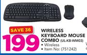 Ultralink Wireless Keyboard Mouse Combo UL-BK-WM03