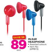 Philips In Ear Headphone-Each
