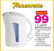 Pineware 1.7Ltr Auto Kettle PAK-834