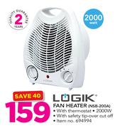 Logik Fan Heater NSB-200A