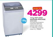 Hisense 13Kg Top Load Washing Machine WTX1302S