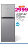 KIC 216Ltr Metallic Silver Top Freezer Fridge KTF 523 1 ME