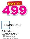 Mainstays 4 Shelf Wardrobe