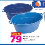 Nuware Oval Basin Set