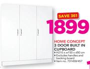 Home Concept 3 Door Built In Cupboard