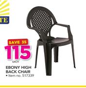 Antracite Ebony High Back Chair