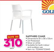 Gold Sun Sapphire Chair