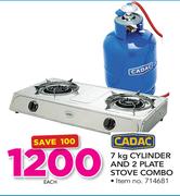 Cadac 7Kg Cylinder & 2 Plate Stove Combo 