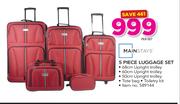 Mainstays 5 Piece Luggage Set-Per Set