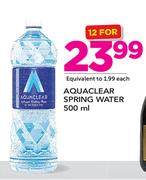 Aqua Clear Spring Water-12 x 500ml