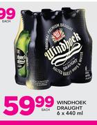 Windhoek Draught-6 x 440ml