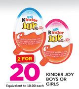 Kinder Joy Boys Or Girls-For 2