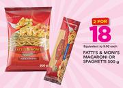 Fatti's & Moni's Macaroni Or Spaghetti-2 x 500g