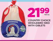 Country Choice Wholebird Med With Giblets-Per Kg