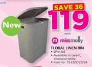 MissMolly Floral Linen Bin-Each