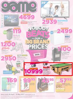 Game Namibia : Windhoek Nobody Beats Our Big Brand Prices (26 Apr - 10 May 2017), page 1