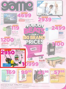 Game Namibia : Windhoek Nobody Beats Our Big Brand Prices (26 Apr - 10 May 2017), page 1