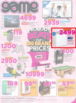 Game Namibia : Windhoek Nobody Beats Our Big Brand Prices (26 Apr - 10 May 2017), page 1