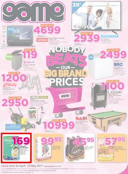 Game Namibia : Windhoek Nobody Beats Our Big Brand Prices (26 Apr - 10 May 2017), page 1