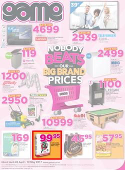 Game Namibia : Windhoek Nobody Beats Our Big Brand Prices (26 Apr - 10 May 2017), page 1