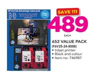 HP 652 Value Pack F6V25-24-8008-Each