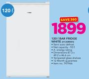 Hisense 120L Bar Fridge White H120RWH