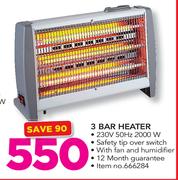 Sunbeam 3 Bar Heater 