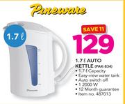 Pineware 1.7L Auto Kettle PAK-834