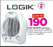 Logik 2000W Fan Heater NSB-200A
