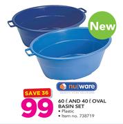 Nuware 60L And 40L Oval Basin Set