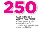 Homestead Fast Hide 20L White PVA Paint