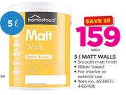 Homestead 5L Matt Walls-Each