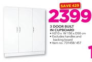 3 Door Built In Cupboard-210X150X50cm