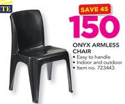 Antracite Onyx Armless Chair